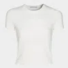 Alexander Wang Essential Shrunk Cotton Jersey T-shirt In White