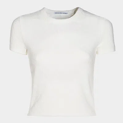 Alexander Wang Essential Shrunk Cotton Jersey T-shirt In White