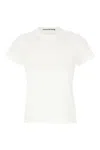 Alexander Wang Crew Neck Embroidered Short Sleeves Top In White