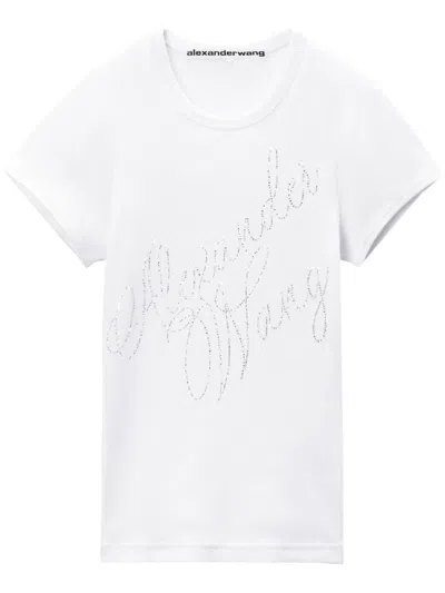 Alexander Wang Logo-print Cotton T-shirt In White