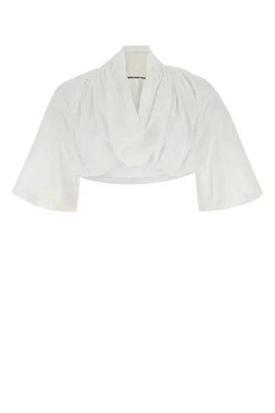 Alexander Wang White Cotton Top In 102