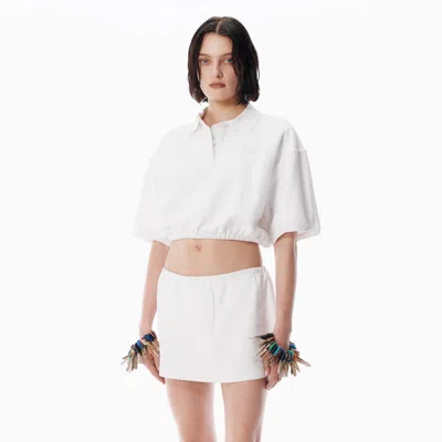 Alexander Wang White Deconstructed Polo Shirt