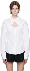 Alexander Wang White Deconstruction Button-up Shirt In White