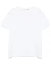Alexander Wang Essential Jersey Short Sleeve Tee With Puff Logo And Bound Neck In White
