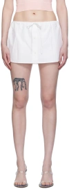 Alexander Wang White Drawstring Skort In White 100