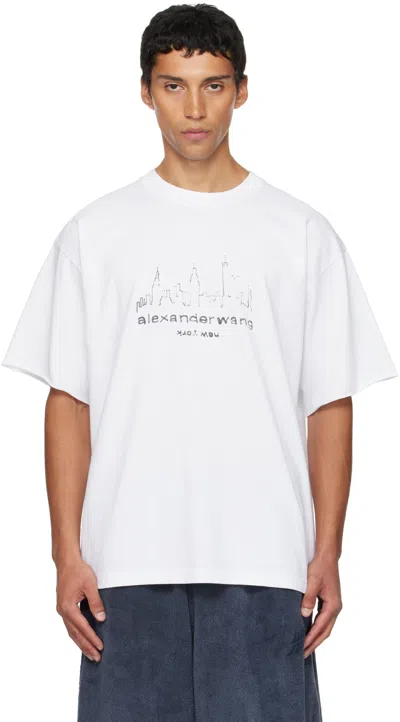 Alexander Wang White Graphic Short Sleeve T-shirt