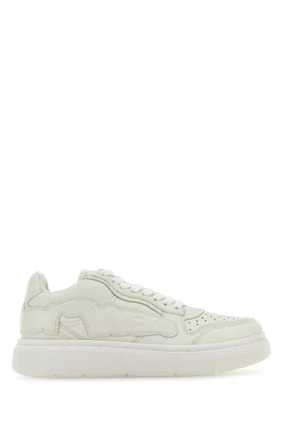 Alexander Wang White Leather Puff Trainers