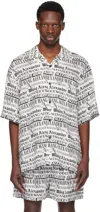 Alexander Wang White Newspaper Shirt In White/black