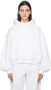 Alexander Wang Essential Terry Hoodie With Puff Paint Logo In White