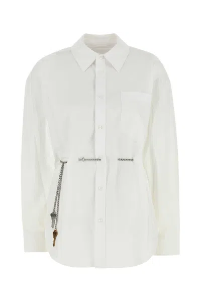 Alexander Wang White Poplin Shirt In Neutral