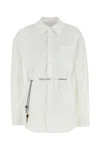 Alexander Wang Cotton Waist-chain Shirt In White