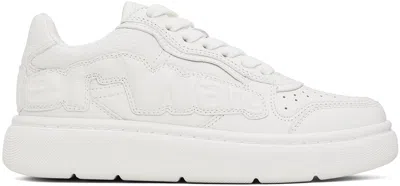 Alexander Wang White Puff Pebble Leather Sneakers In 144 Optic White