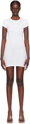 ALEXANDER WANG WHITE RIBBED MINIDRESS