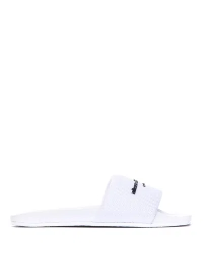 Alexander Wang White Slide Sandals