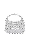 Alexander Wang Rex Small Studded Wavy Leather Top-handle Bag In White