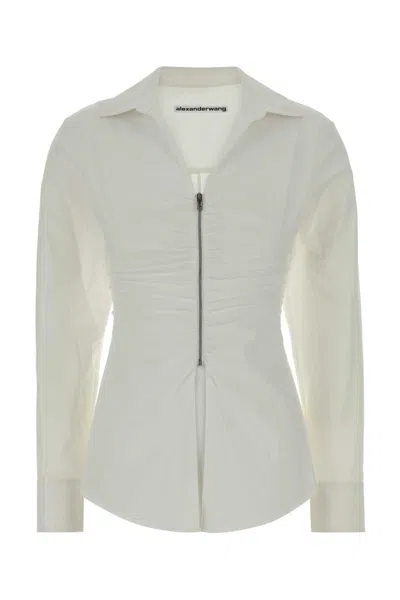 Alexander Wang White Stretch Poplin Shirt