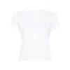 Alexander Wang Puff Logo Cotton Jersey Shrunken T-shirt Clothing In White