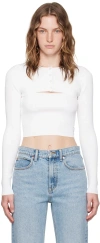 Alexander Wang White Twinset Cardigan In Soft White 104