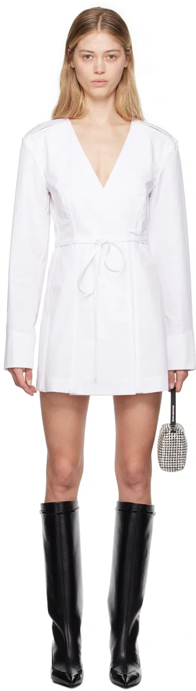 Alexander Wang White Wrap Minidress