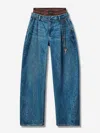 Alexander Wang Wide Balloon Jeans In Blue