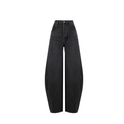 Alexander Wang High-rise Wide-leg Jeans In Grey