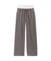 Alexander Wang Logo-embellished Stretch Track Pants In Gray