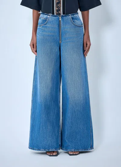 Alexander Wang Wide-leg Denim Jeans In Blue