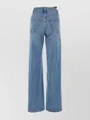 ALEXANDER WANG WIDE LEG DENIM TROUSERS WITH BACK PATCH POCKETS