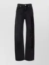 Alexander Wang Black Jeans With Logo Print On The Leg