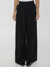 Alexander Wang High Waisted Wide Leg Pant In Black