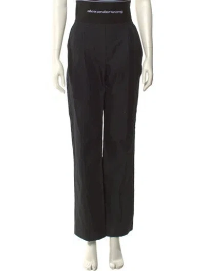 Pre-owned Alexander Wang Wide Leg Pants In Black