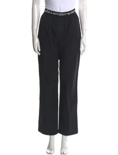 Pre-owned Alexander Wang Wide Leg Pants In Black