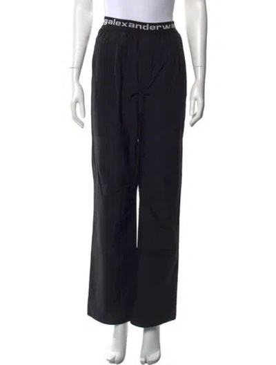 Pre-owned Alexander Wang Wide Leg Pants In Black