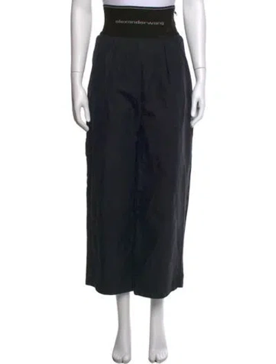 Pre-owned Alexander Wang Wide Leg Pants In Black
