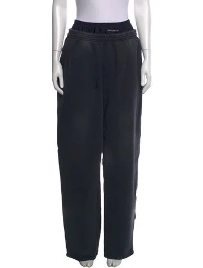 Pre-owned Alexander Wang Wide Leg Pants In Black