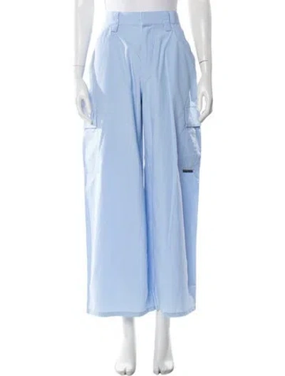 Pre-owned Alexander Wang Wide Leg Pants In Blue