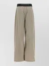Alexander Wang Wide Leg Pants Featuring Elastic Waistband In Neutral