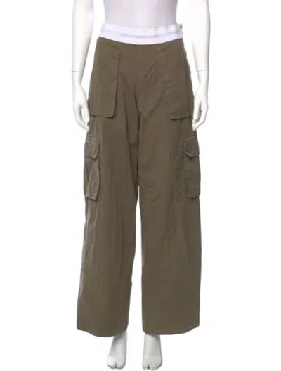 Pre-owned Alexander Wang Wide Leg Pants In Green