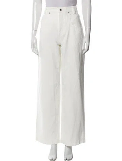 Pre-owned Alexander Wang Wide Leg Pants In White