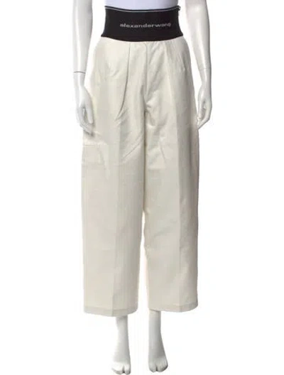 Pre-owned Alexander Wang Wide Leg Pants In White