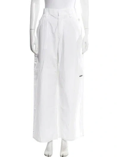 Pre-owned Alexander Wang Wide Leg Pants In White