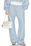 Alexander Wang Wide Leg Sweatpant In Blue