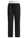 Alexander Wang High-waisted Wide-leg Sweatpants In Black