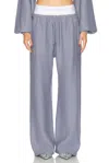 Alexander Wang Wide Leg Sweatpant In Washed Vintage Blue