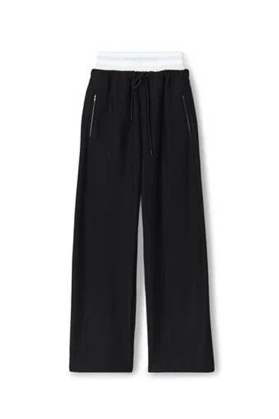 Alexander Wang Wide Leg Sweatpants With Elastic Exposed Brief