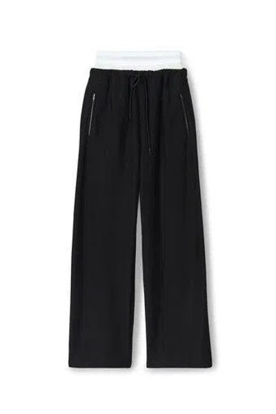 Alexander Wang Wide Leg Sweatpants With Elastic Exposed Brief