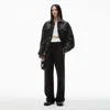 Alexander Wang Wide Leg Sweatpants With Pre-styled Detachable Logo Brief In Faded Black