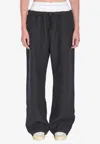 Alexander Wang High Waisted Pleated Pant With Logo Elastic Clothing In Black