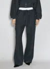 Alexander Wang Wide Leg Track Pants In Black