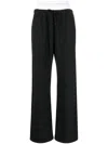 Alexander Wang Wide Leg Sweatpants With Elastic Exposed Brief In Black